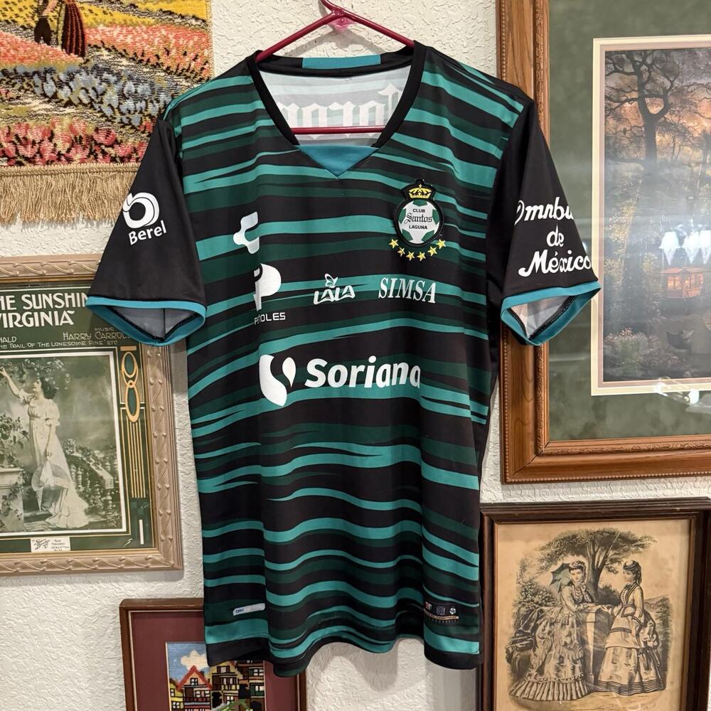 Charly Santos Laguna Away 22-23 Men's Jersey Green-Black Size Medium